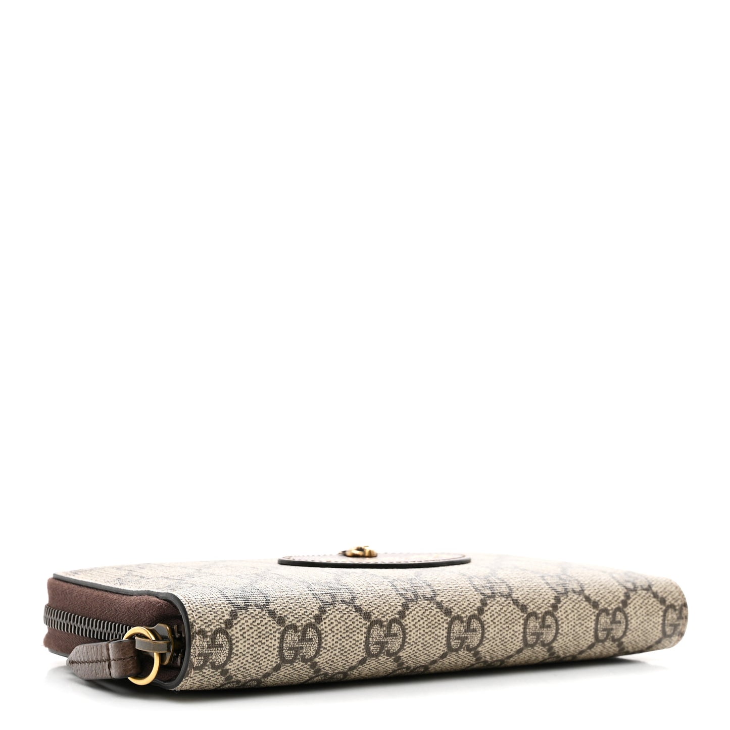 GG Supreme Monogram Neo Vintage Zip Around Wallet Beige Crop New Acero Acero