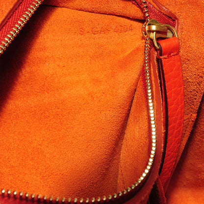 Celine Bullhide Calfskin Small Ring Handbag Burnt Orange 9 of 9