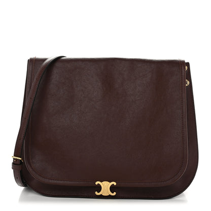 Celine Shiny Lambskin Soft Triomphe Besace Bag Brick 1 of 10