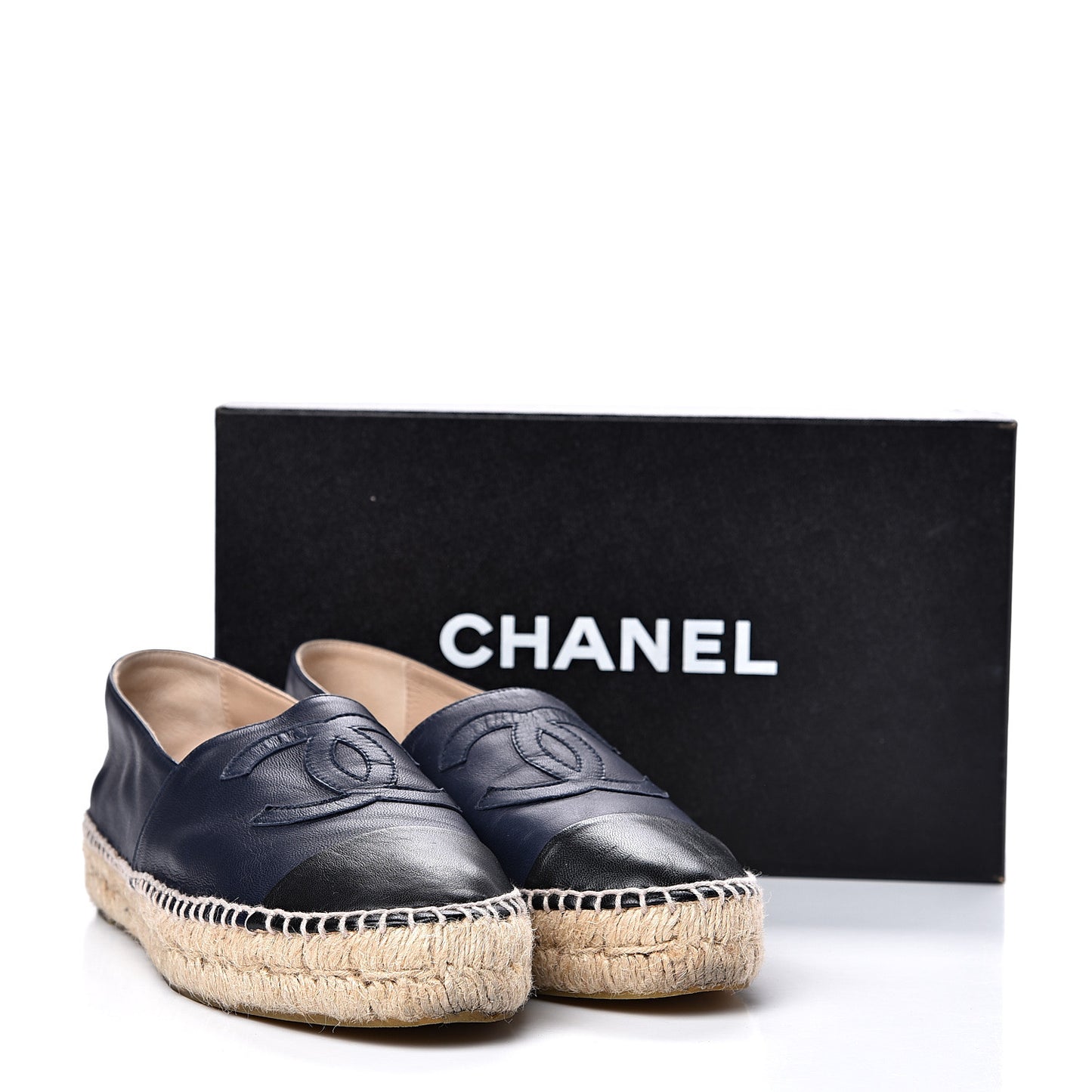 Lambskin CC Espadrilles 39 Navy Black
