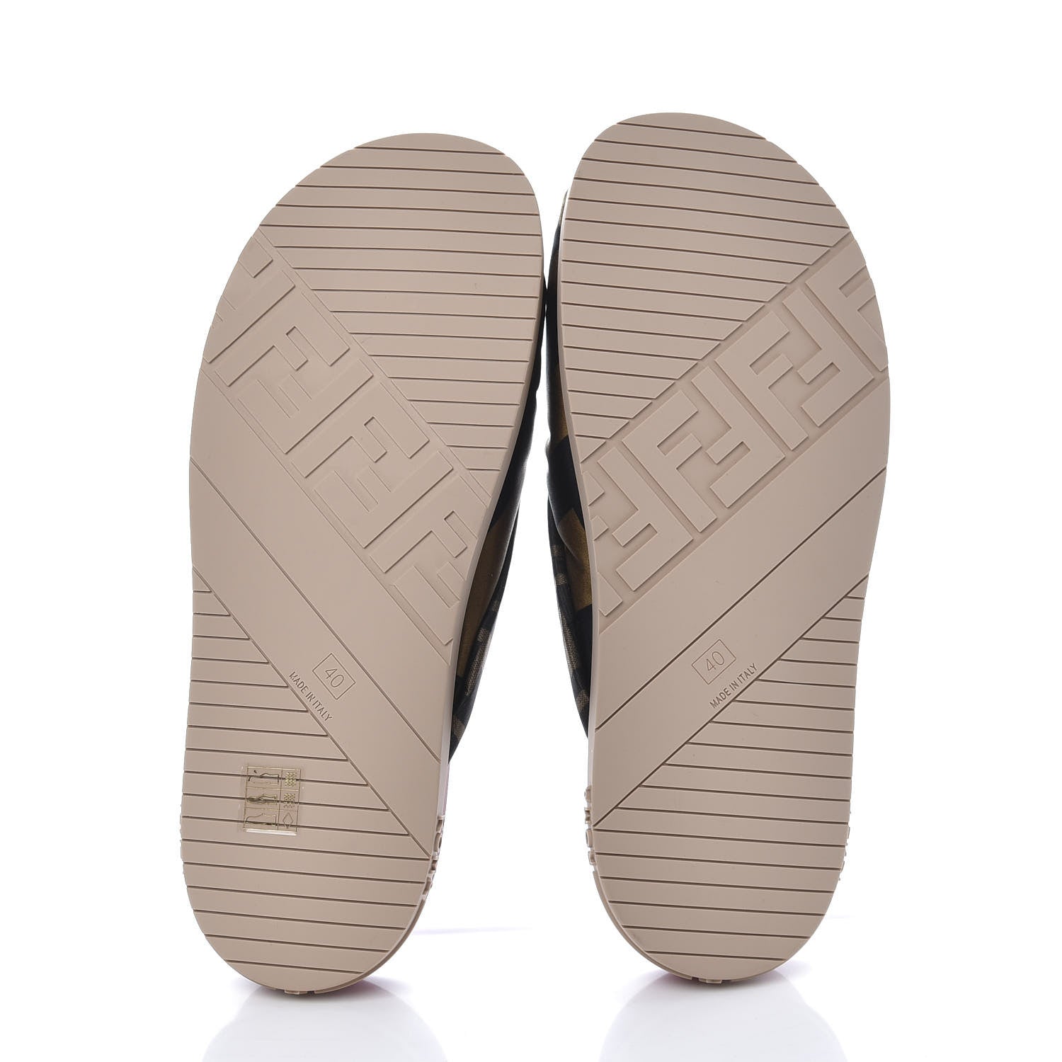 Fendi Satin Rubber FF Twist Slide Sandal 40 Red 5 of 8