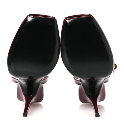 Saint Laurent Patent Calfskin La Scandale 110 Sandals 37.5 Grenat 7 of 11