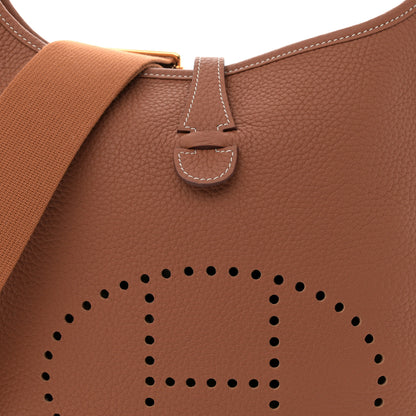 Hermes Taurillon Clemence Evelyne III PM Gold 8 of 12