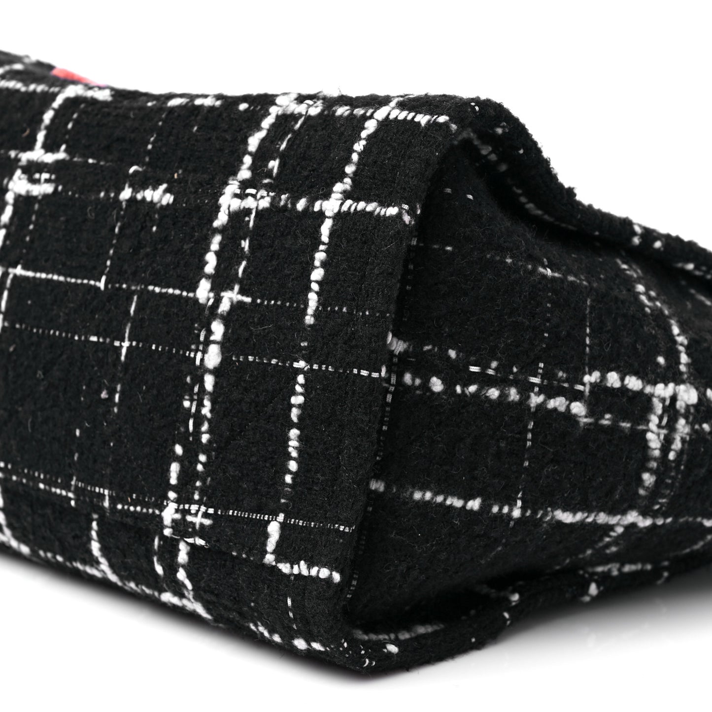 Tweed Medium Deauville Tote Black White Multicolor