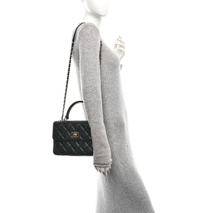 Chanel Lambskin Quilted Small Trendy CC Dual Handle Flap Bag Black 2 of 18