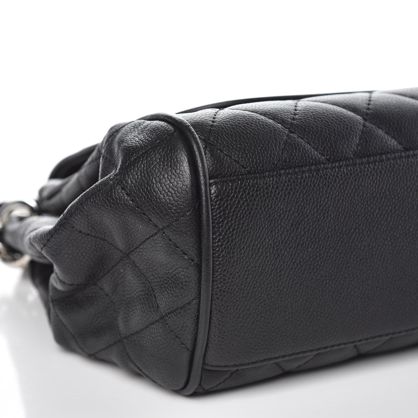 Caviar Quilted Timeless Accordion Flap Black