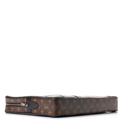 Louis Vuitton Monogram Macassar Porte Documents Voyage Soft Briefcase 3 of 4
