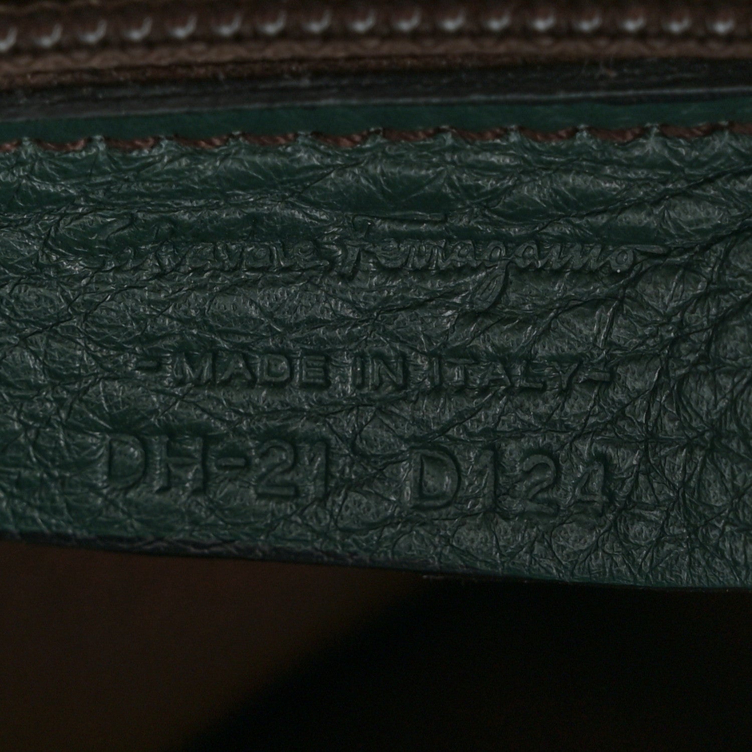 Salvatore Ferragamo Grained Calfskin Gancini Shoulder Bag Dark Green 7 of 12
