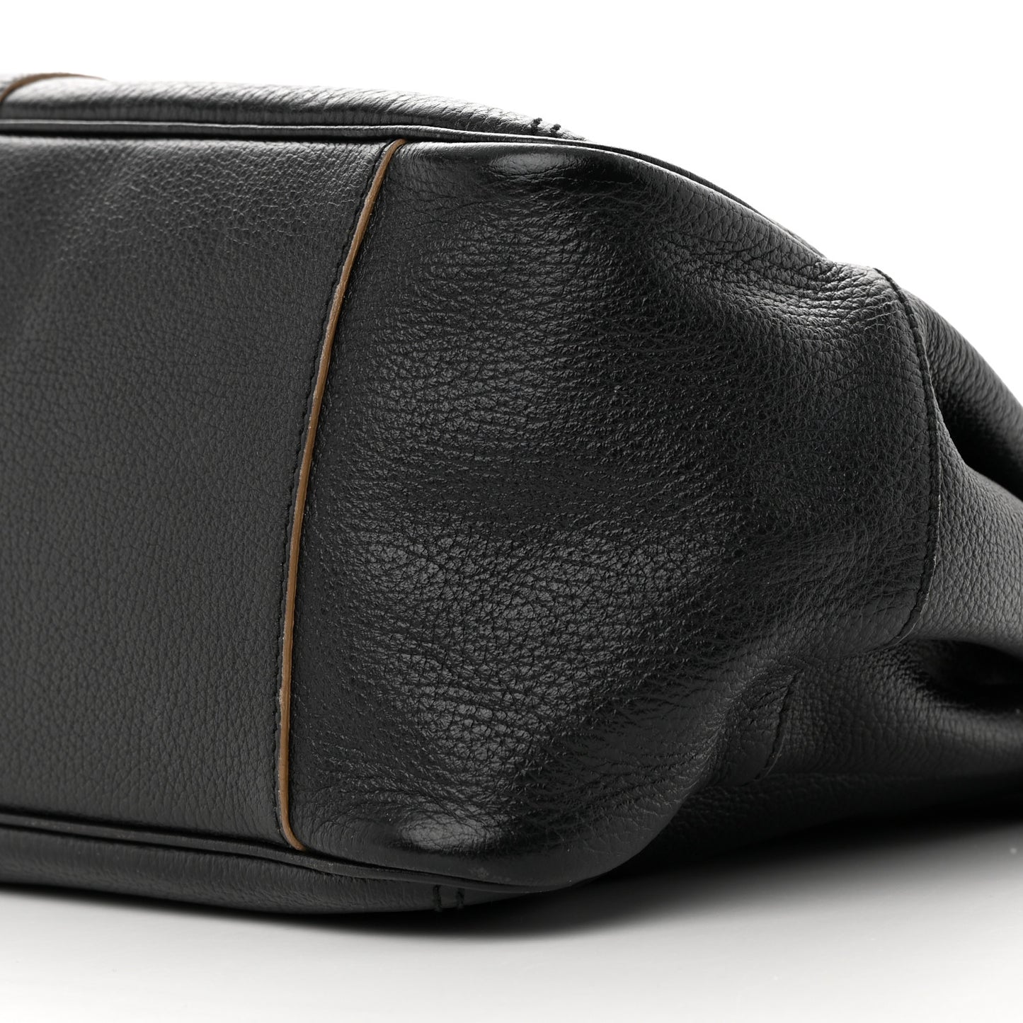 Textured Calfskin Y Bag Black