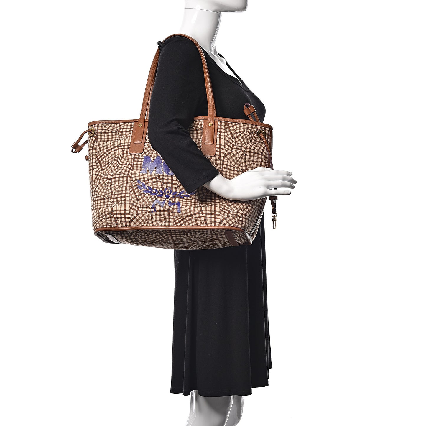 Visetos Medium Liz Reversible Shopper Tote Cognac