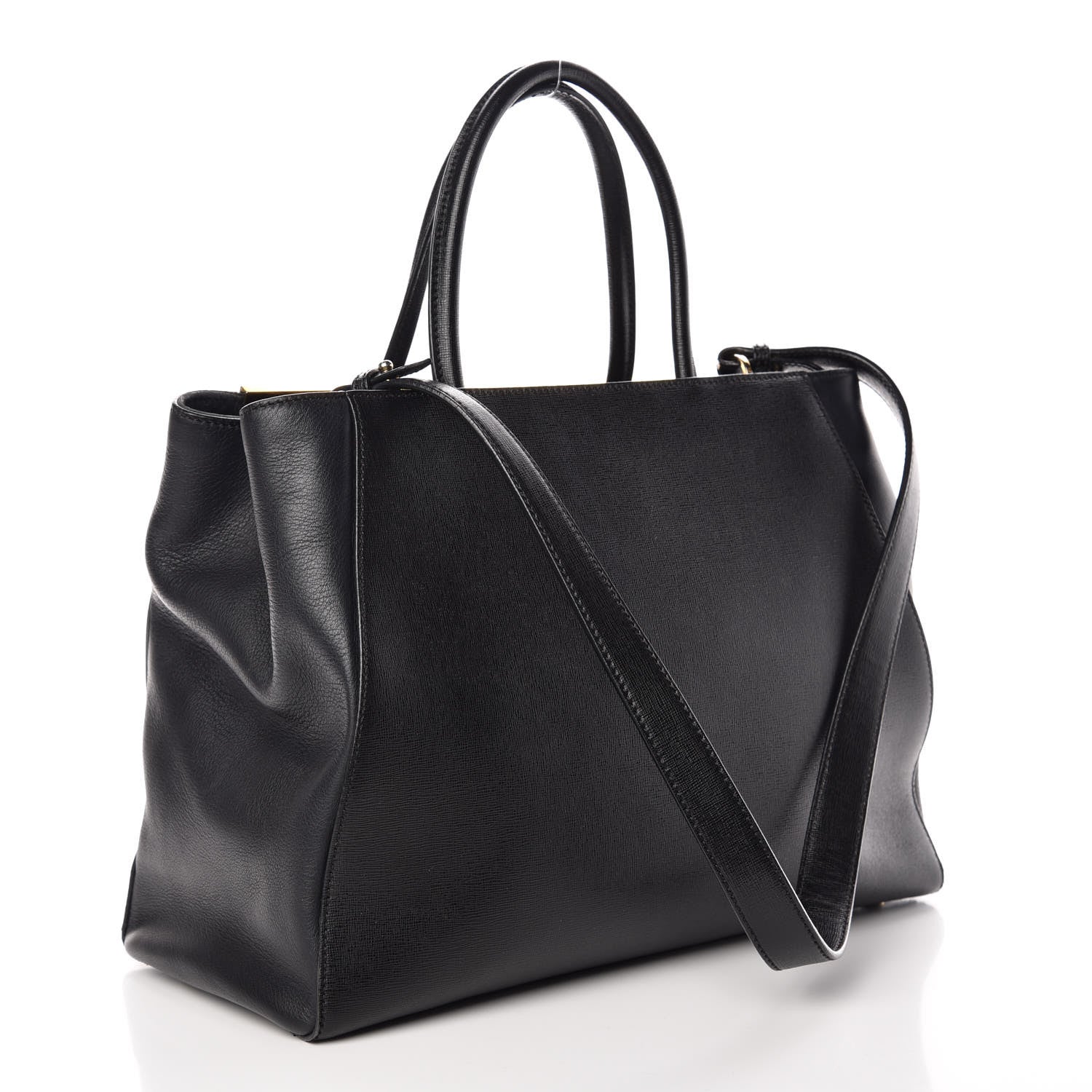 Fendi Vitello Elite Regular 2Jours Tote Black 4 of 10