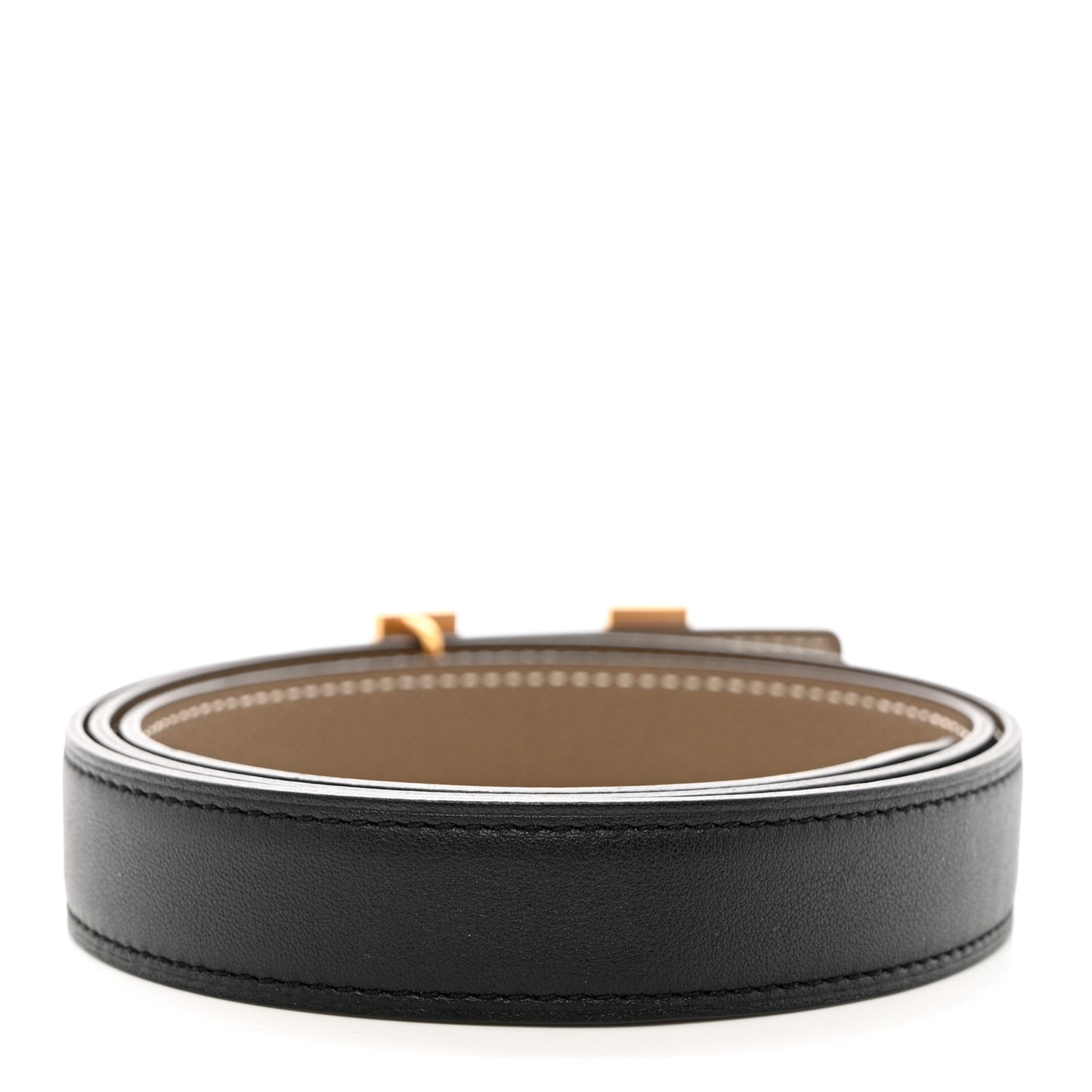 Swift Epsom 24mm Mini Constance H Belt 85/34 Black Etoupe