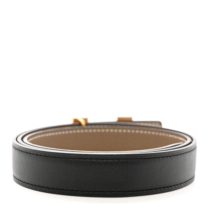 Hermes Swift Epsom 24mm Mini Constance H Belt 85/34 Black Etoupe 2 of 9