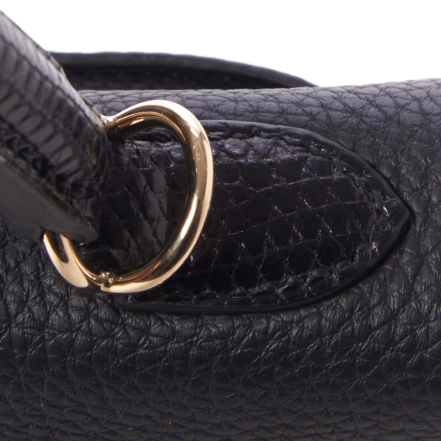 Hermes Togo Lizard Kelly Retourne Touch 25 Black 11 of 34
