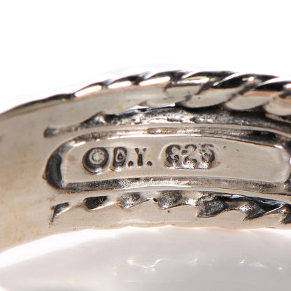 David Yurman Sterling Silver Diamond X Crossover Ring 6 4 of 4