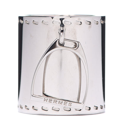 Hermes Palladium Etrier Charm Scarf Ring 1 of 3
