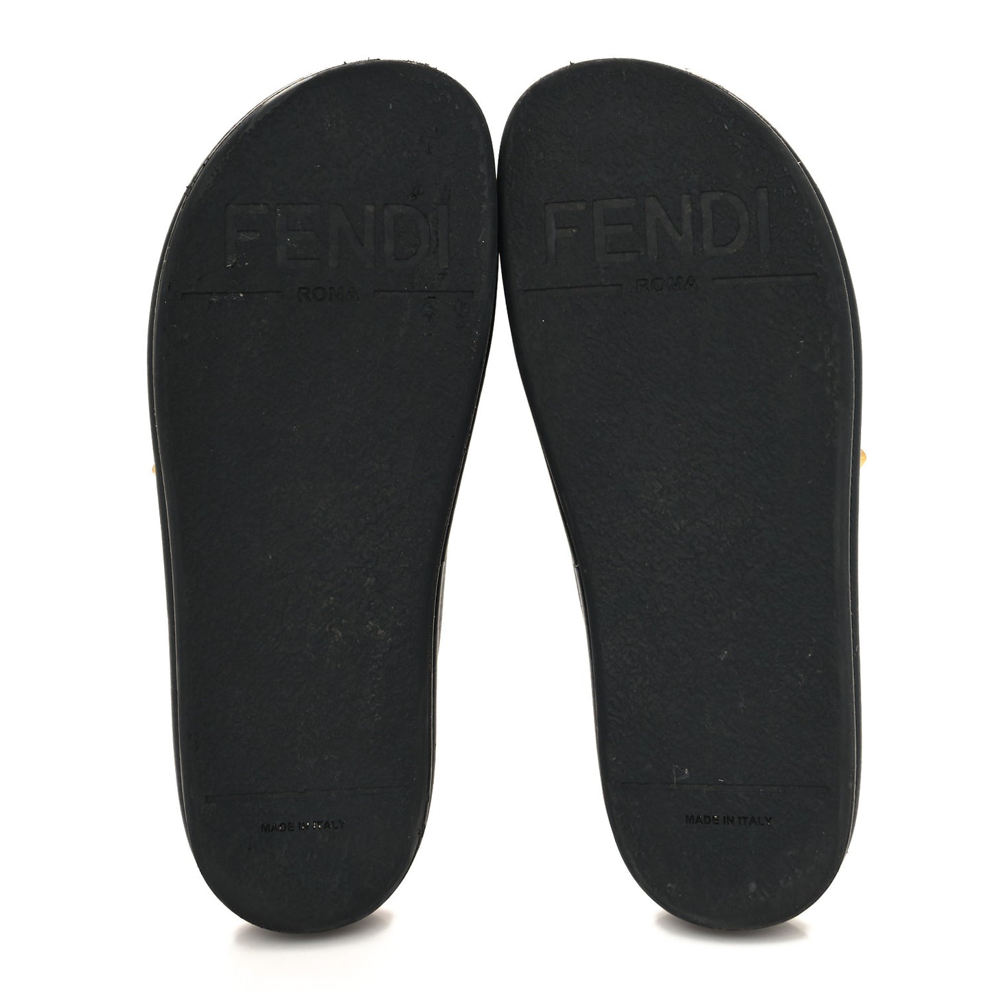 Vitello Womens Fendigraphy Slide Sandals 38.5 Black
