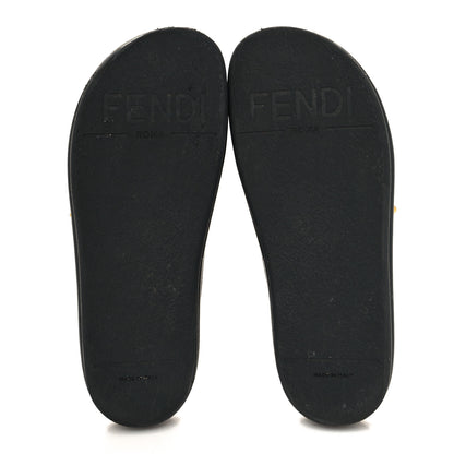 Fendi Vitello Womens Fendigraphy Slide Sandals 38.5 Black 5 of 10