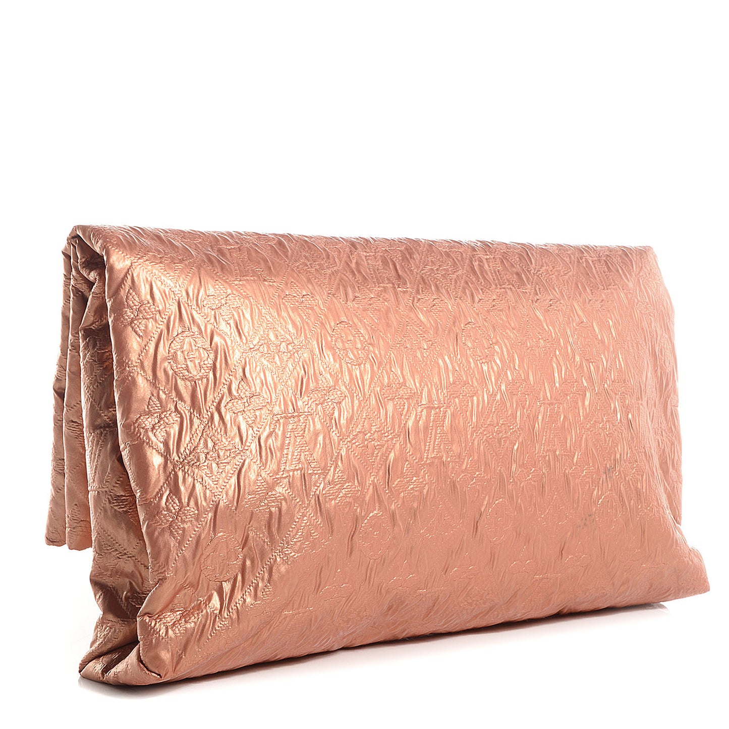 Jacquard Quilted Monogram Limelight Clutch GM Rose Gold