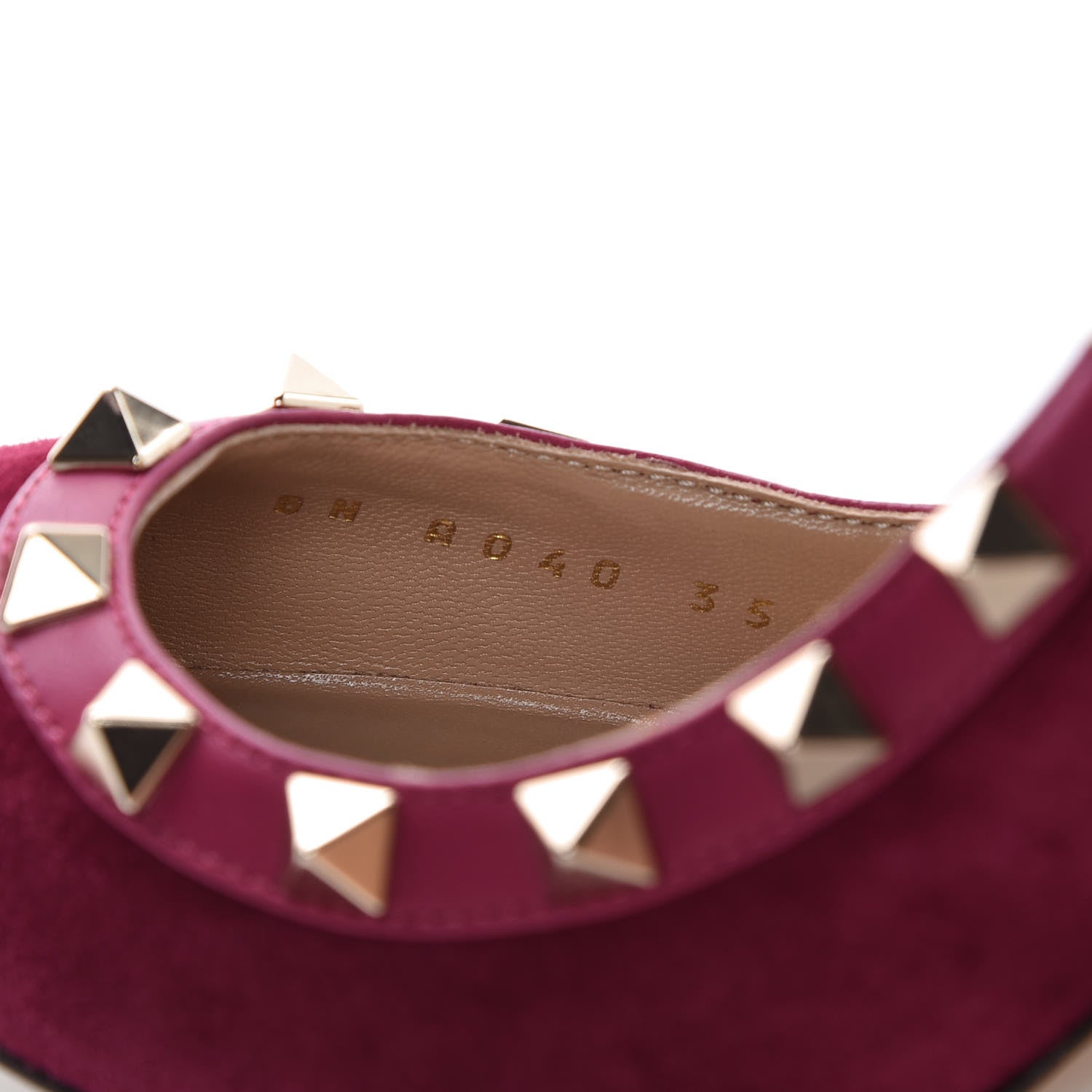 Valentino Garavani Suede Rockstud 85mm Pumps 35 Camelia 8 of 14