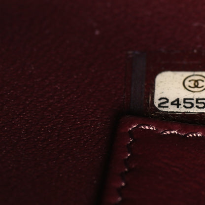 Chanel Caviar Lizard Quilted Medium Coco Handle Flap Burgundy 7 of 12