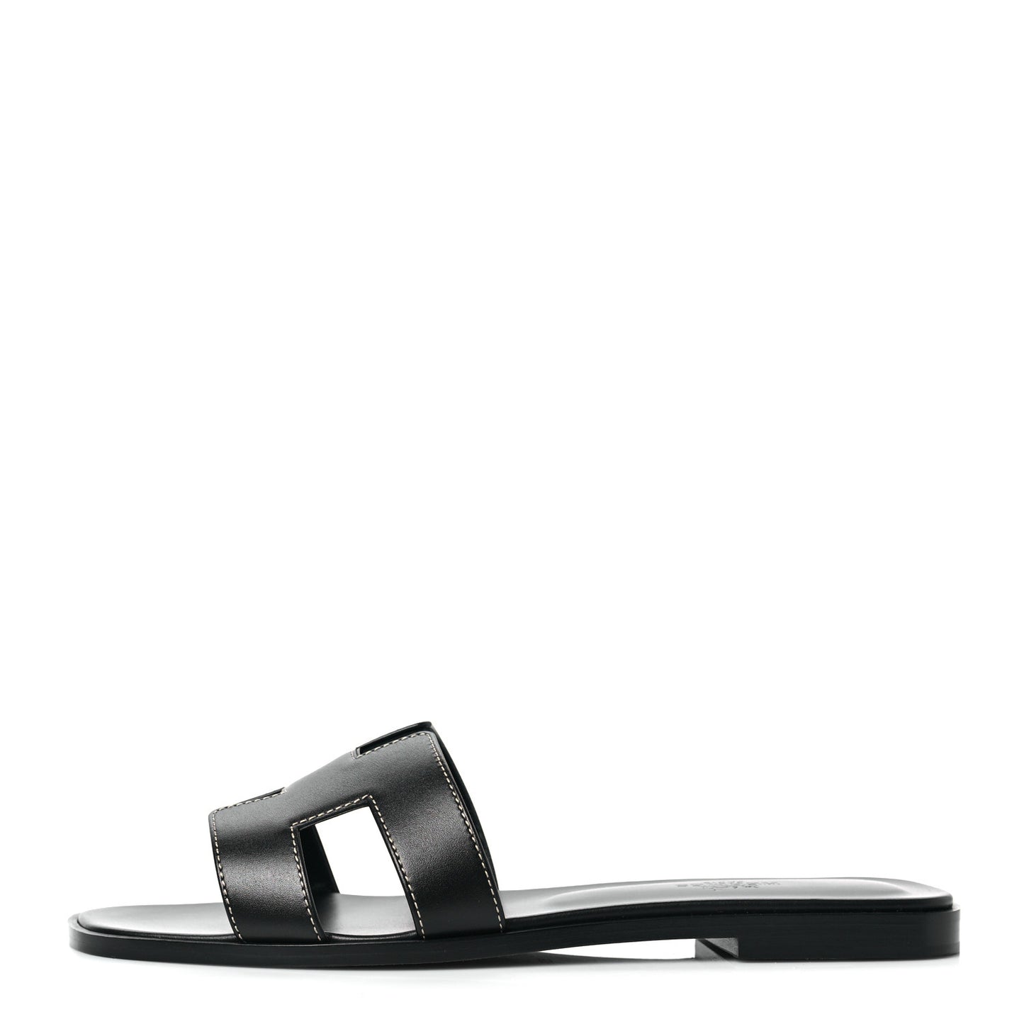 Box Calfskin Oran Sandals 38.5 Black