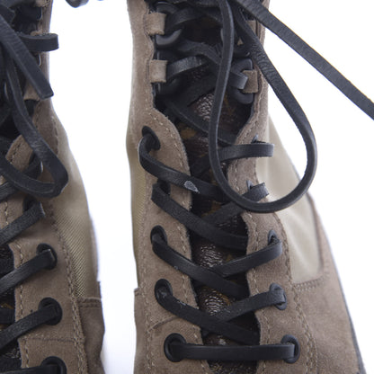 Louis Vuitton Suede Calfskin Monogram Laureate Platform Desert Boots 37 Beige 20 of 20