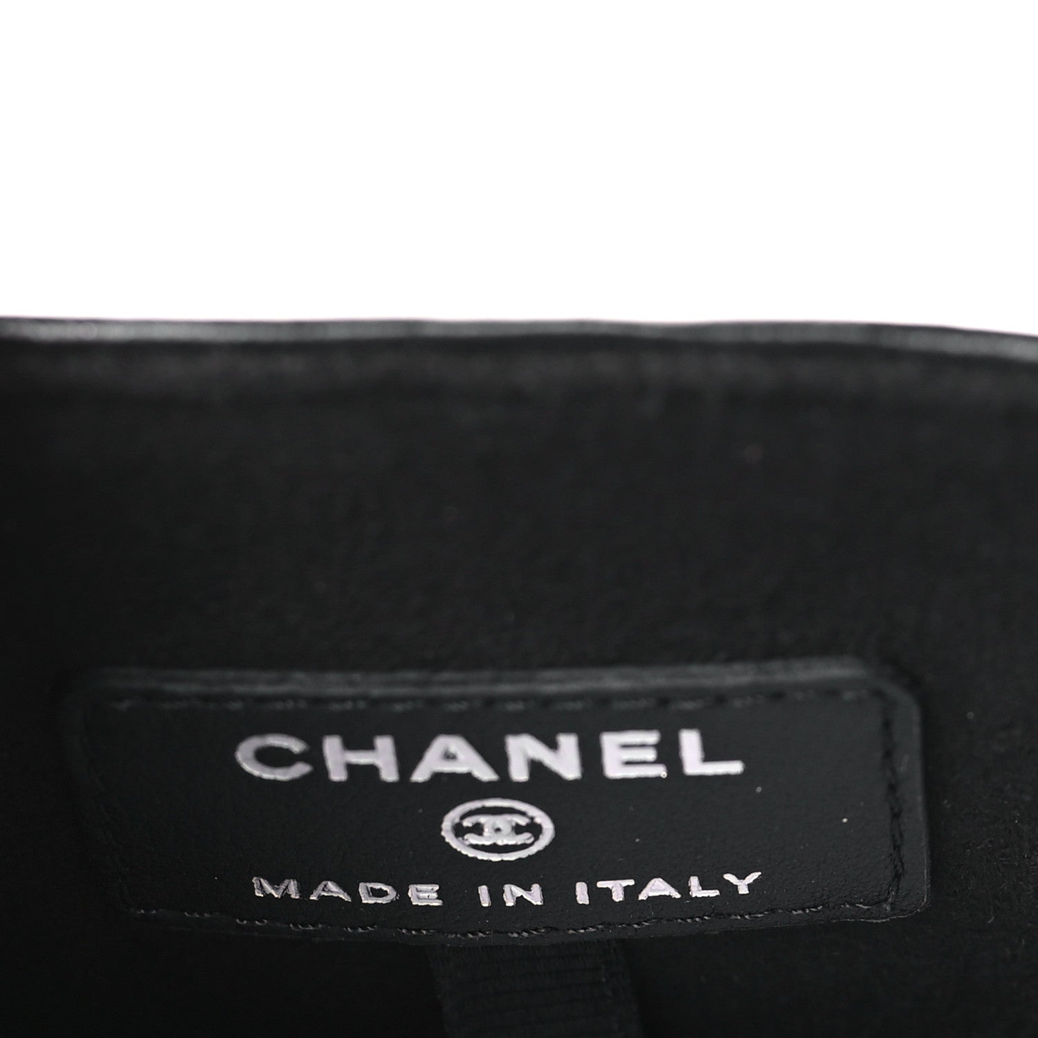 Chanel Satin Crystal Chain Around Phone Holder Black 6 of 10