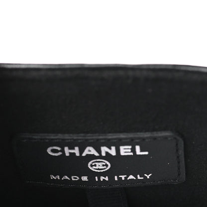Chanel Satin Crystal Chain Around Phone Holder Black 6 of 10