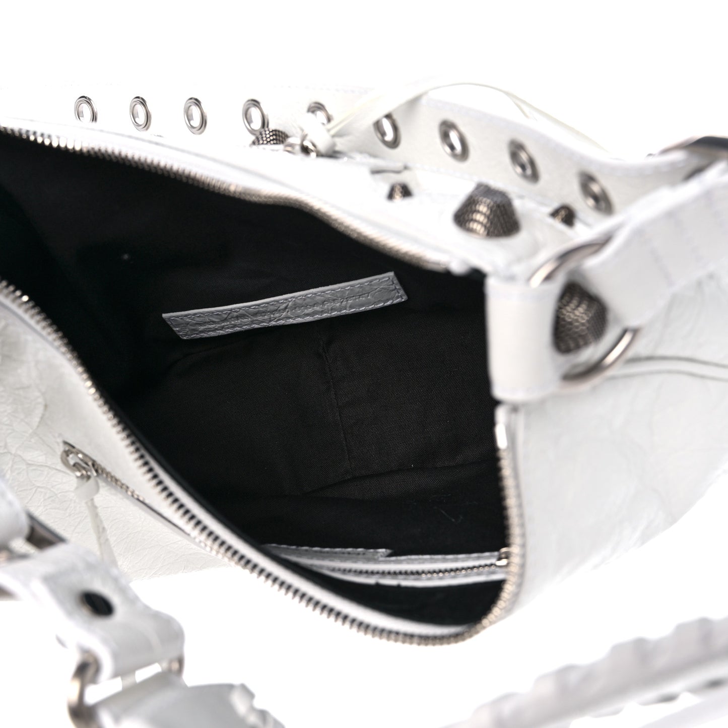 Agneau Arena Small Le Cagole Shoulder Bag Optic White