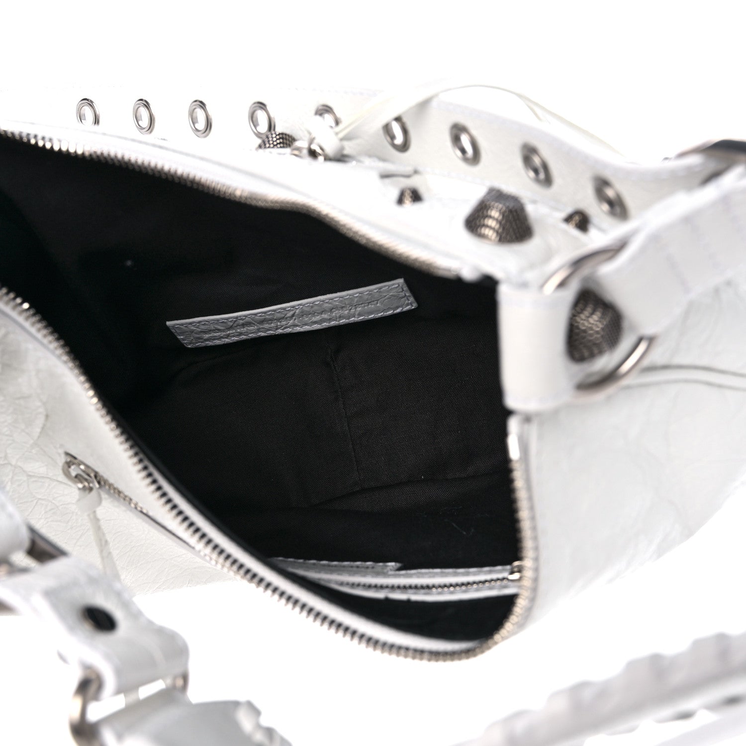 Balenciaga Agneau Arena Small Le Cagole Shoulder Bag Optic White 5 of 9