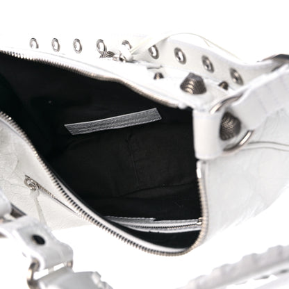 Balenciaga Agneau Arena Small Le Cagole Shoulder Bag Optic White 5 of 9