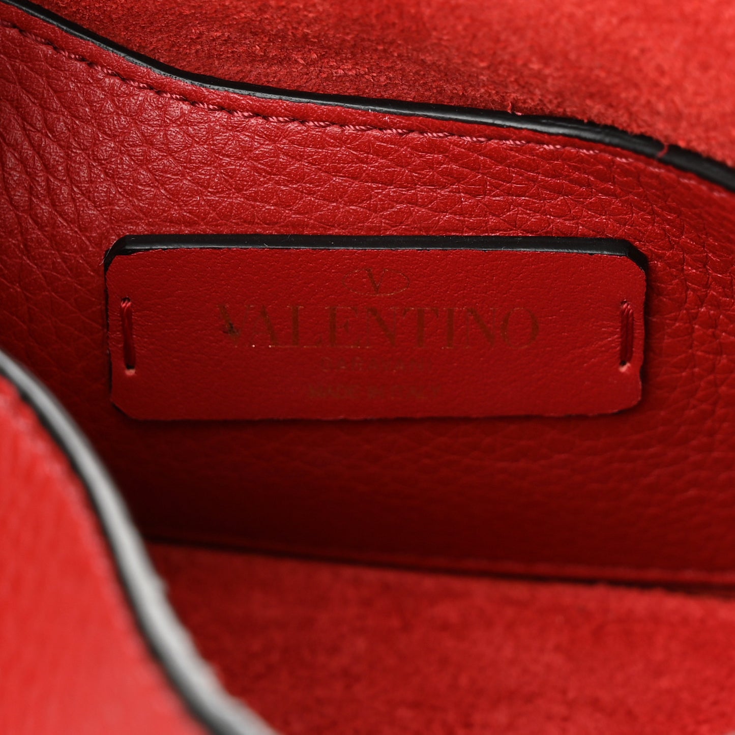 Pebbled Calfskin Mini Rockstud Crossbody Bag Rosso Valentino