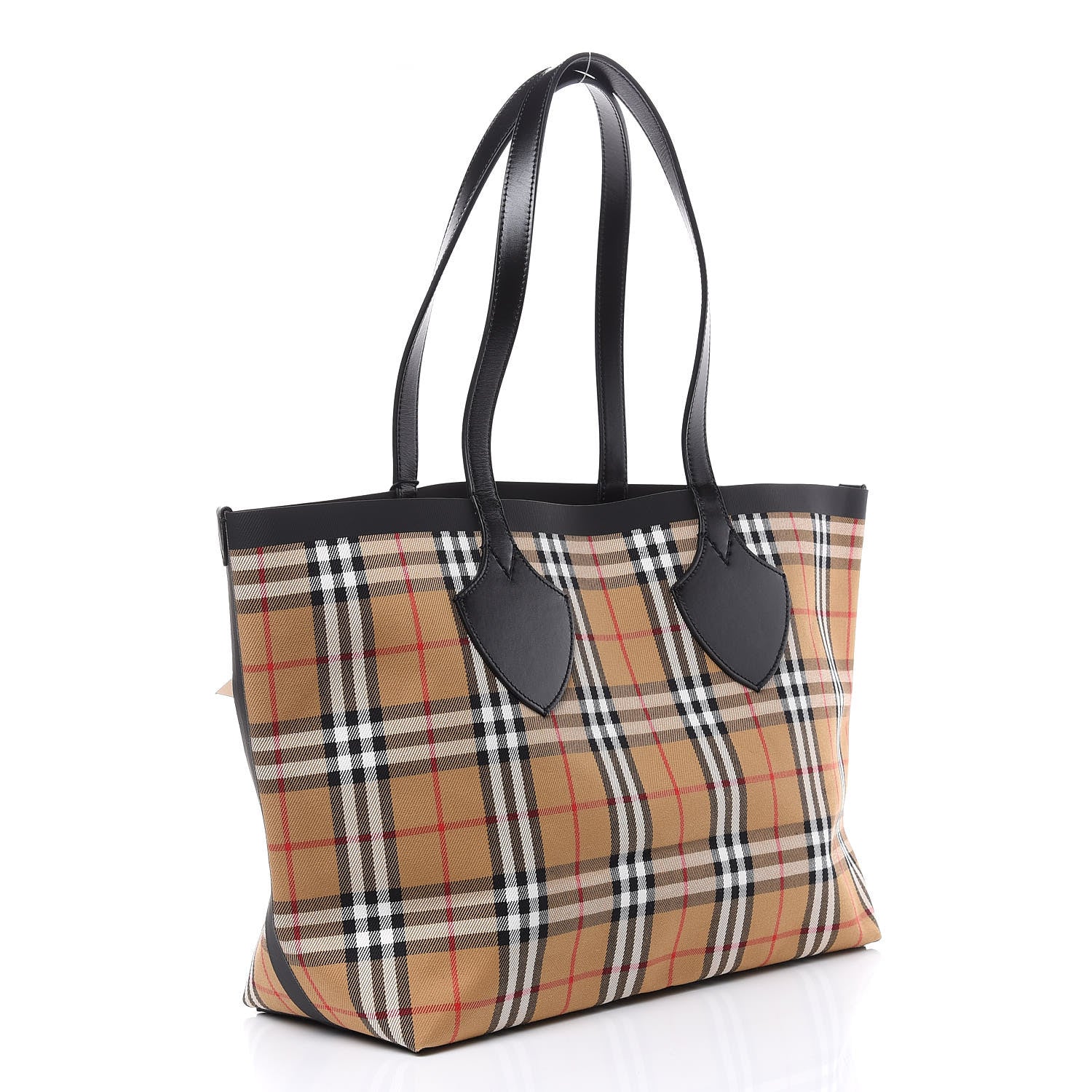 Burberry Vintage Check Medium The Giant Reversible Tote Antique Yellow Bright Red 5 of 15