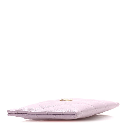 Chanel Caviar Quilted Card Holder Wallet Light Purple 4 of 9