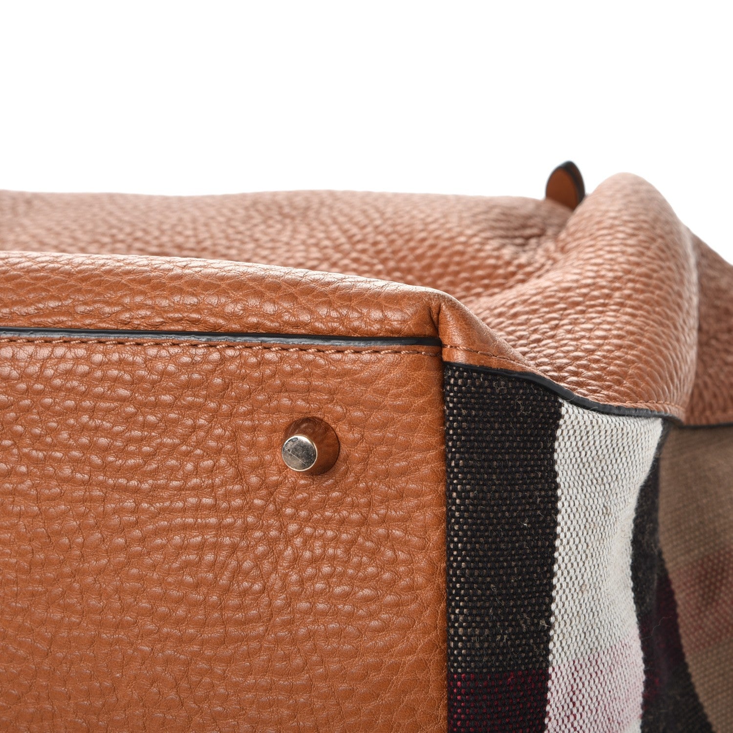 Burberry Grainy Calfskin House Check Medium Maidstone Tan 9 of 12