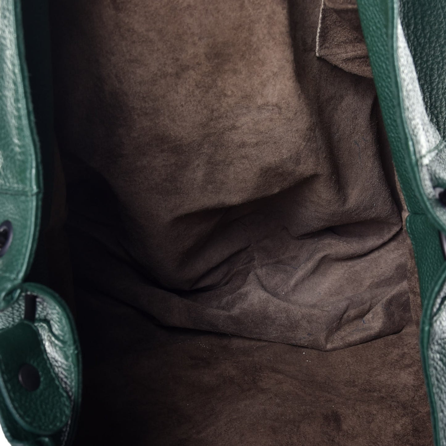 Washed Cervo Deerskin Large Hobo Green