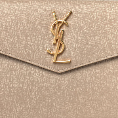 Saint Laurent Grain De Poudre Uptown Pouch Dark Beige 7 of 9