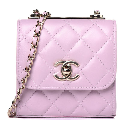 Chanel Lambskin Quilted Mini Trendy CC Clutch With Chain Light Pink 1 of 10