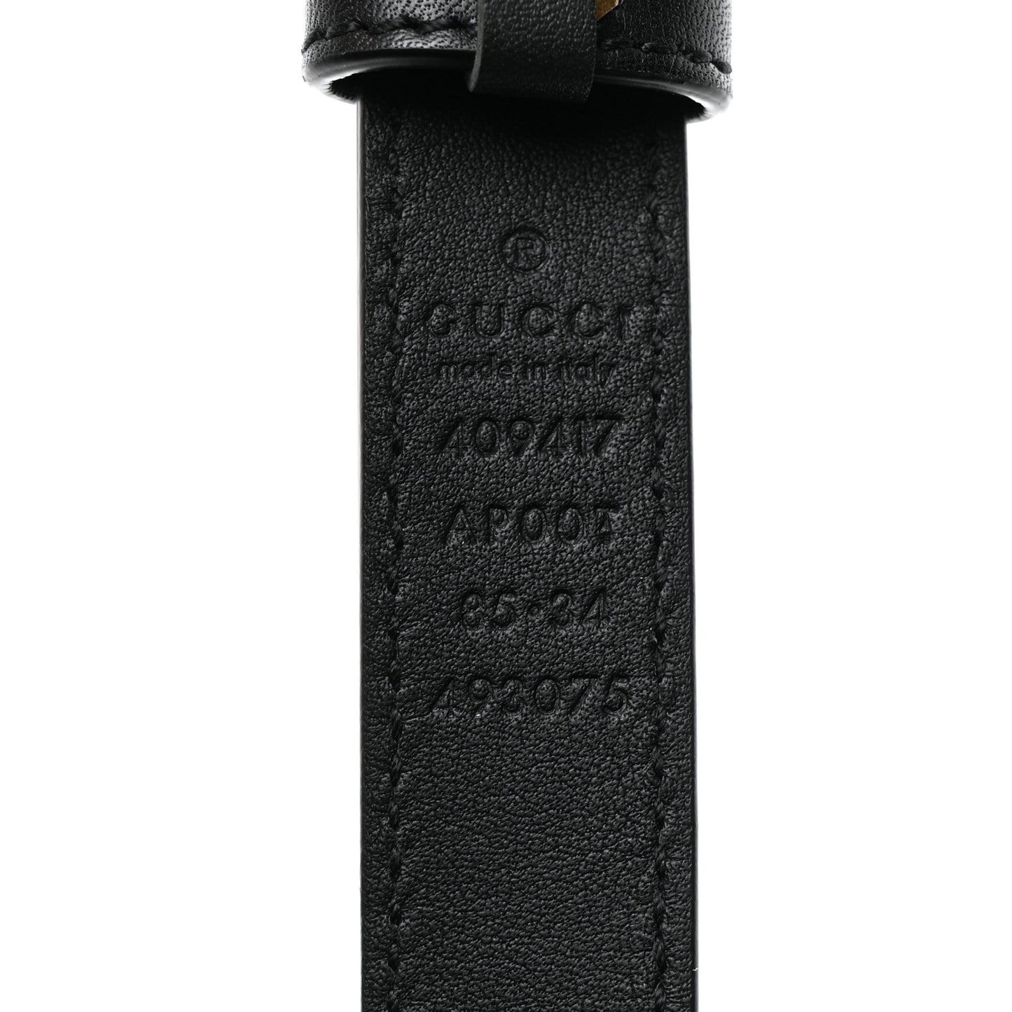 Calfskin Double G 20mm Belt 85 34 Black