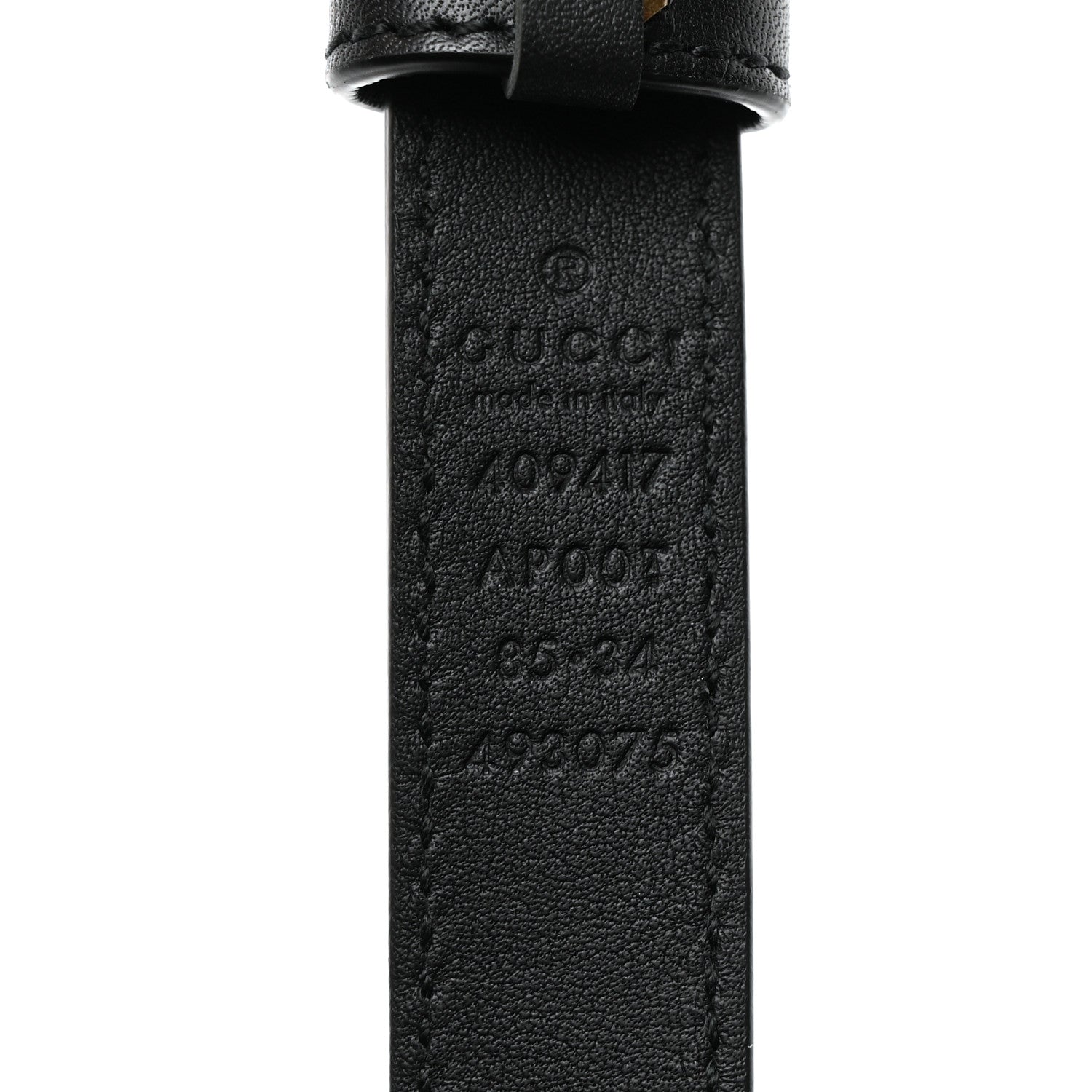 Gucci Calfskin Double G 20mm Belt 85 34 Black 3 of 5