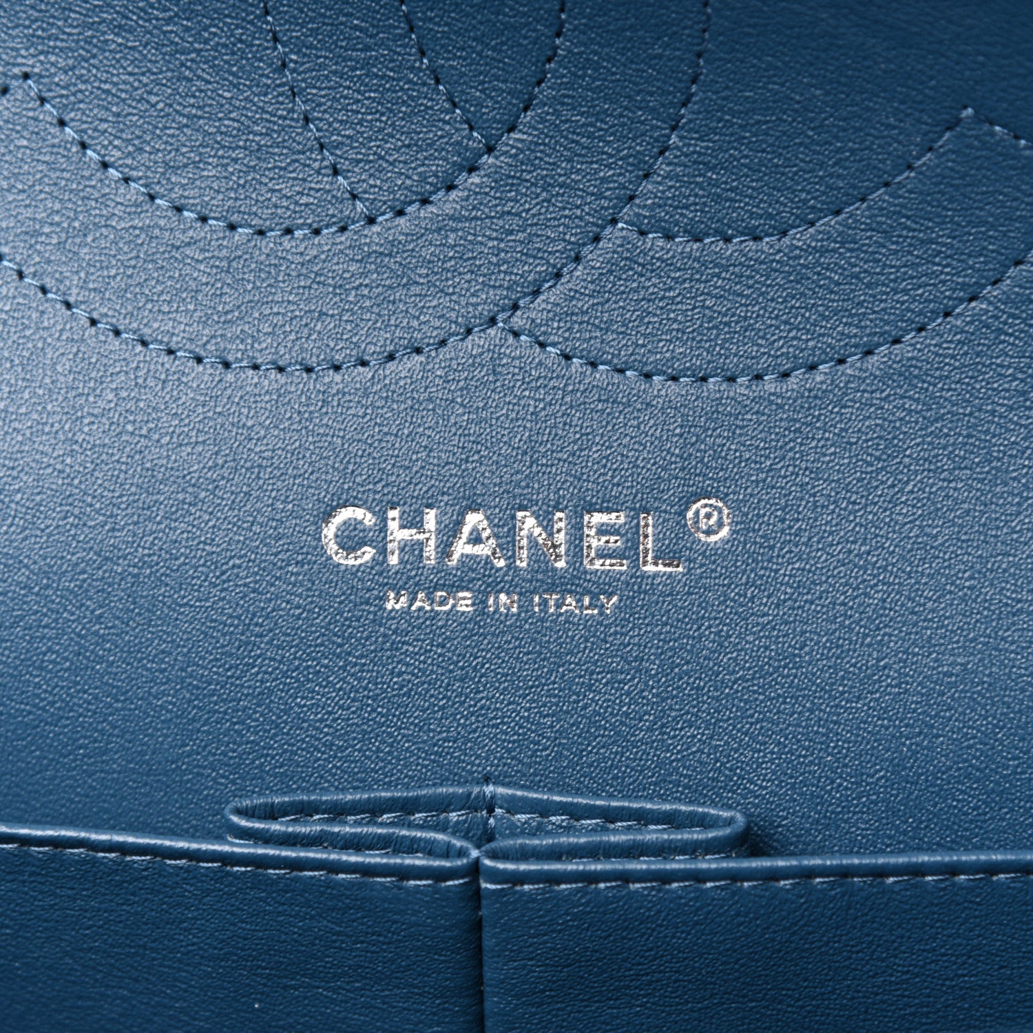 Chanel Metallic Caviar Jumbo Double Flap Blue 7 of 11