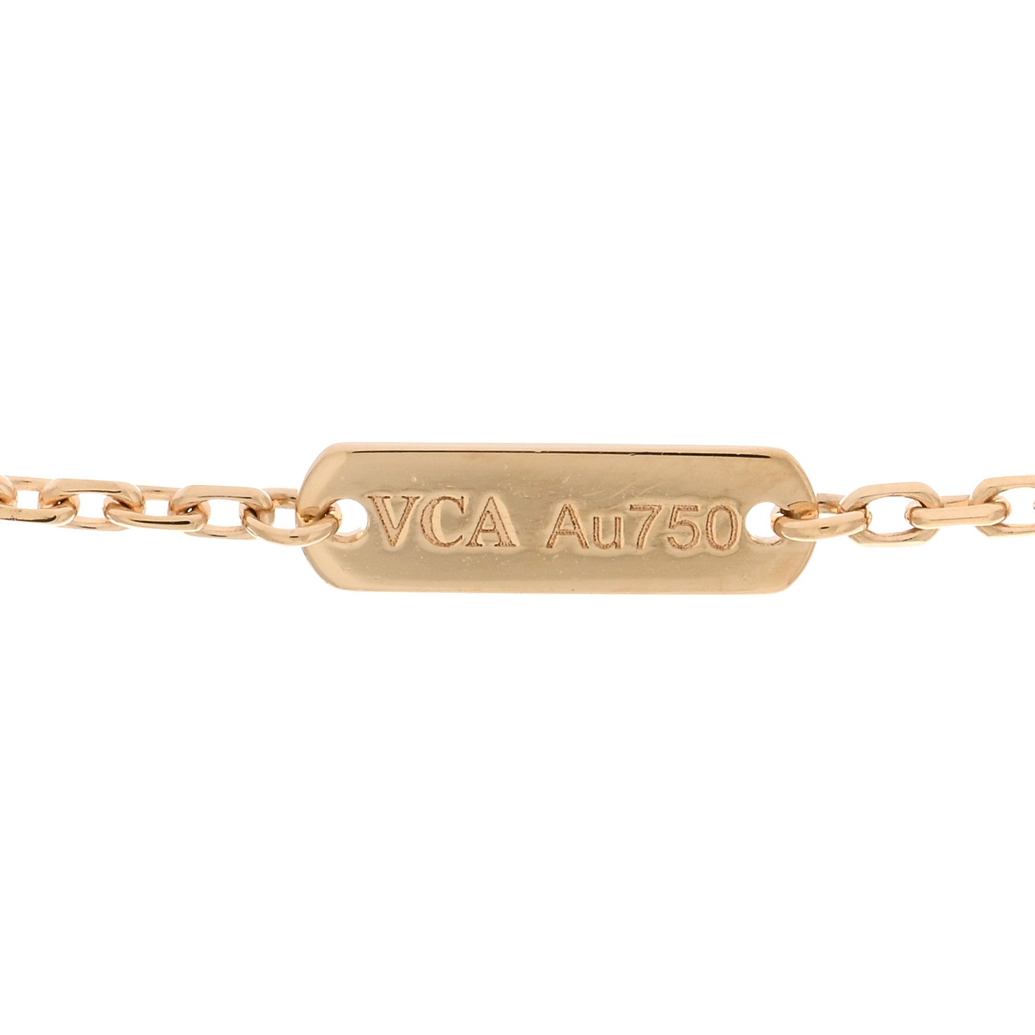 Van Cleef & Arpels 18K Yellow Gold Guilloche Vintage Alhambra Pendant Necklace 5 of 6