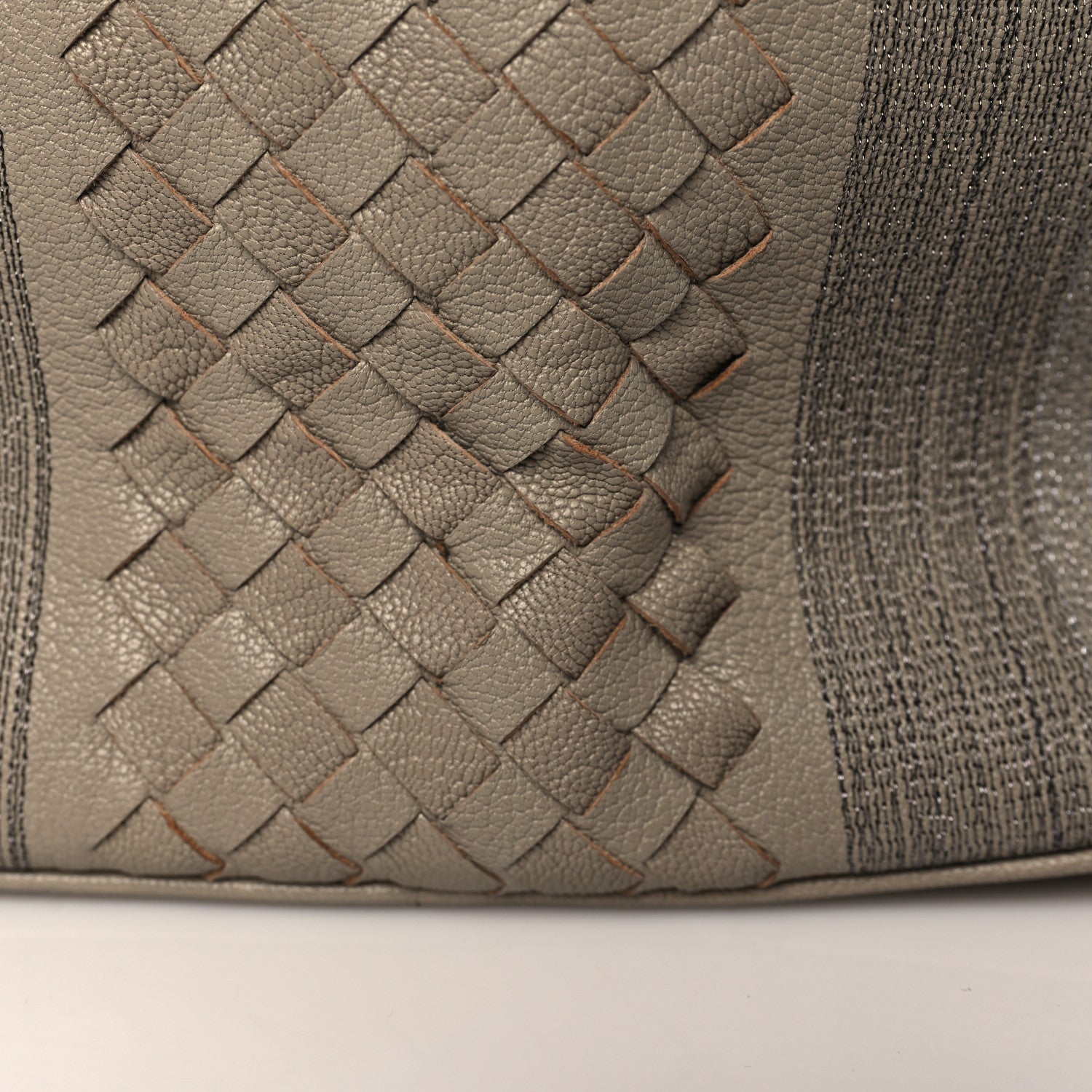 Bottega Veneta Nappa Intrecciato Stitched Small Shoulder Bag Taupe 10 of 10