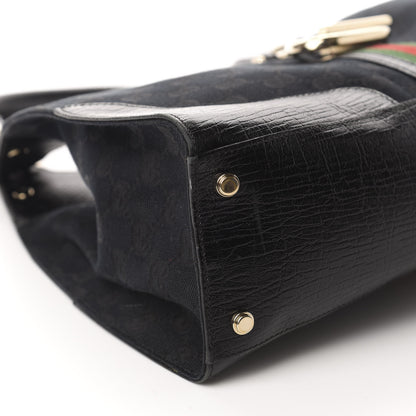 Gucci Monogram Web Junco Shoulder Bag Black 6 of 12
