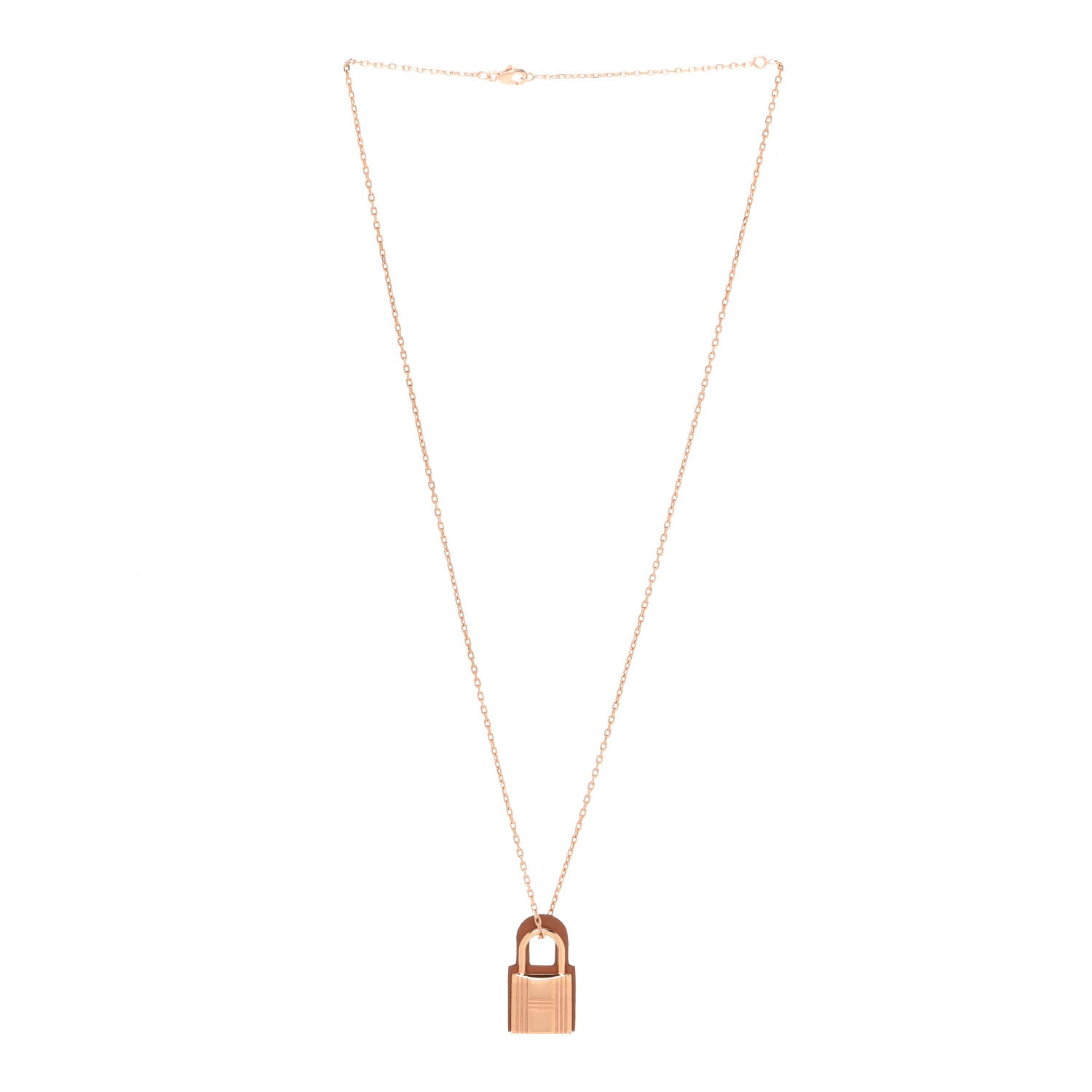 Hermes Swift Small O'Kelly Pendant Necklace Gold 3 of 7