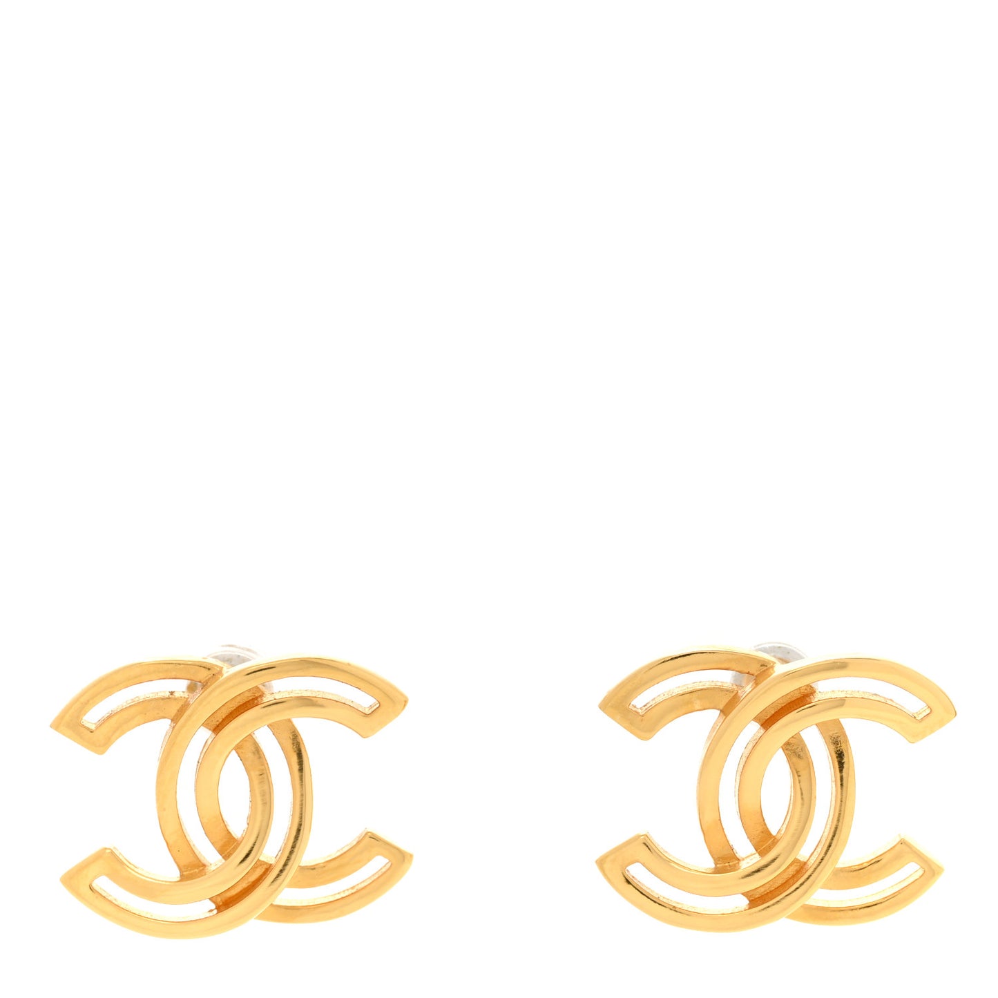 Metal Obazine CC Earrings Gold