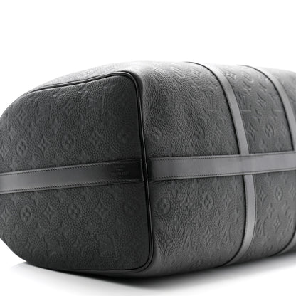 Louis Vuitton Taurillon Monogram Keepall Bandouliere 50 Black 12 of 20