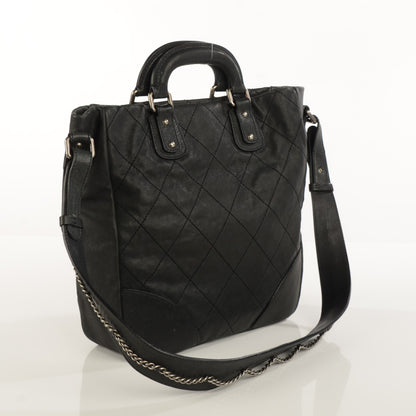 Chanel Distressed Caviar Outdoor Ligne Tote Dark Grey 3 of 7