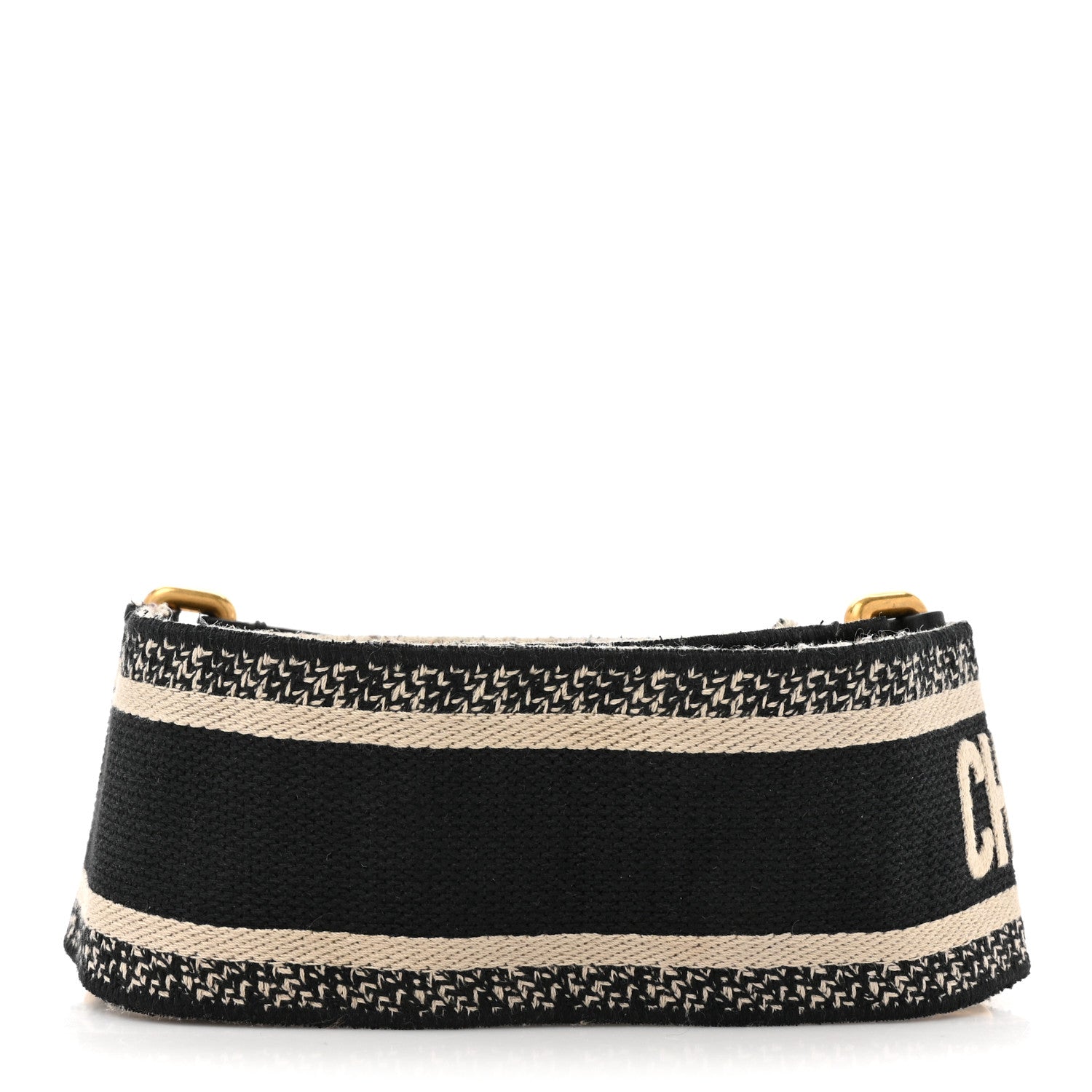 Christian Dior Canvas Embroidered Shoulder Strap Blue 2 of 5